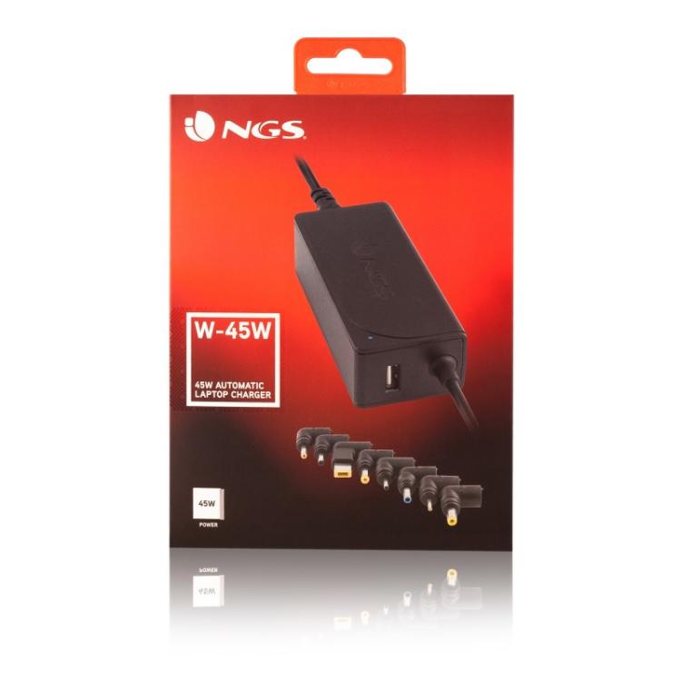 NGS - W-45W adaptador e inversor de corriente Interior Negro