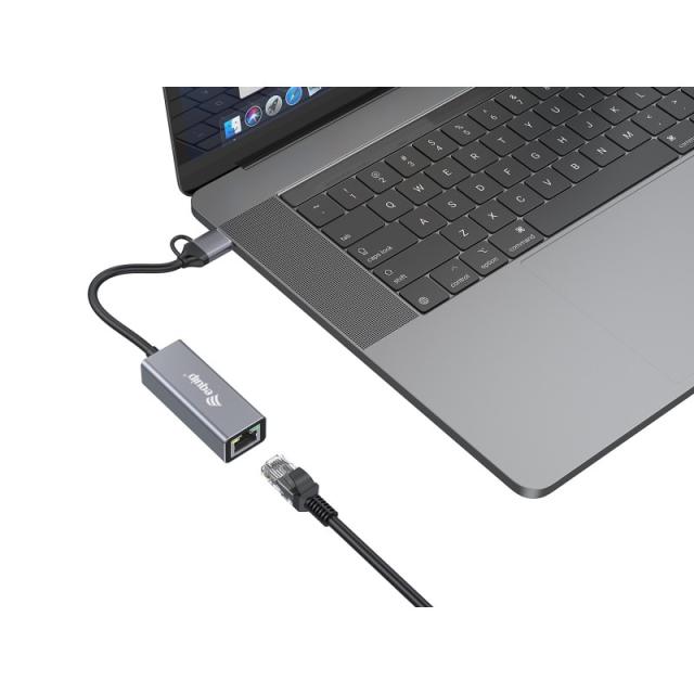 Equip - Adaptador de USB-C a 2,5 Gigabit Ethernet de red (USB-C+A)