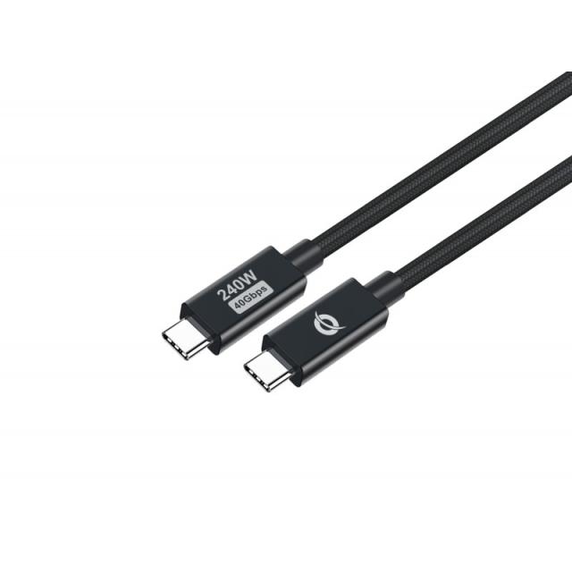 Conceptronic - ETTA04B12 cable USB USB4 Gen 3x2 1,2 m USB C Negro