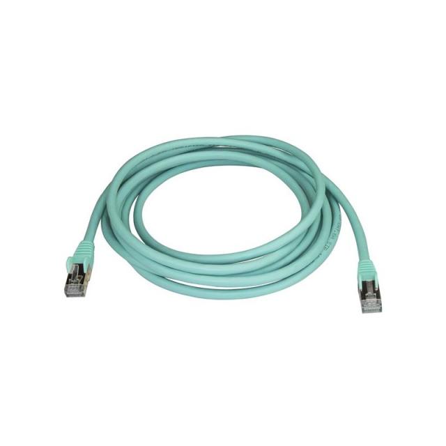 StarTech.com - Cable de 3m de Red Ethernet RJ45 Cat6a Blindado STP - Cable sin Enganche Snagless - Aguamarina