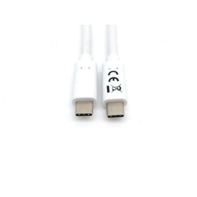 Equip - 128361 Cable USB 3.2 Gen 1 C a C, M/M , 1,0m, PD 60W, 5Gbps, Blanco