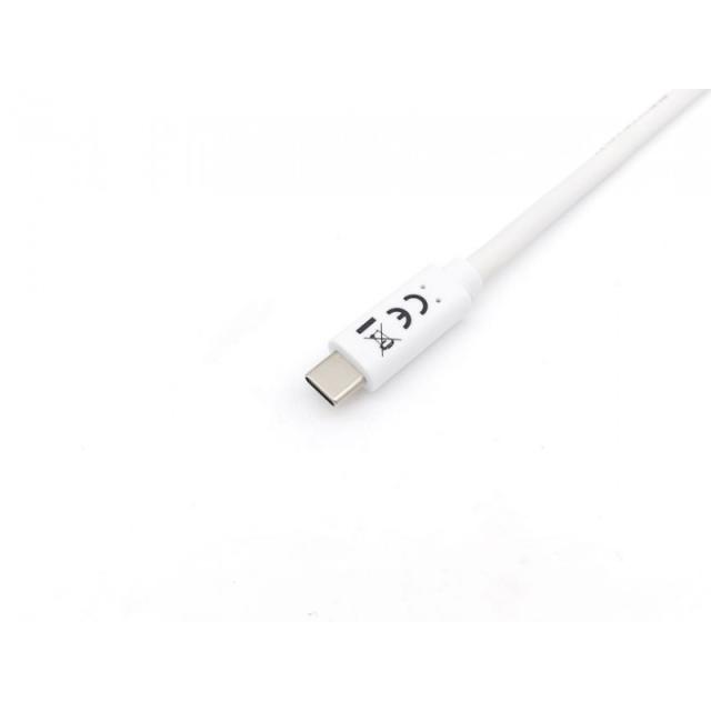 Equip - 128361 Cable USB 3.2 Gen 1 C a C, M/M , 1,0m, PD 60W, 5Gbps, Blanco