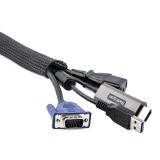 StarTech.com - Manga de 3m de Gestión de Cableado, Conducto Pasacables Flexible de Cortar, 3cm de Dia. Manga Ocultacables de Pol