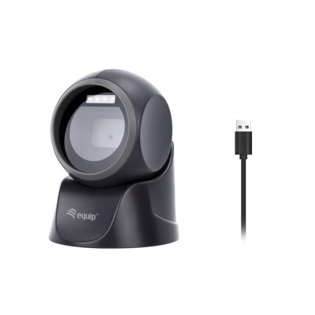 Equip - 351027 lector de código de barras Lector de códigos de barras fijo 1D/2D LED Negro