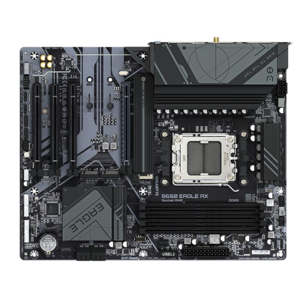 GIGABYTE - B650 EAGLE AX Placa base - AMD Ryzen serie 9000, VRM de 12+2+2 fases, hasta 7600 MHz DDR5 (OC), 1xPCIe 5.0 + 2xPCIe 4