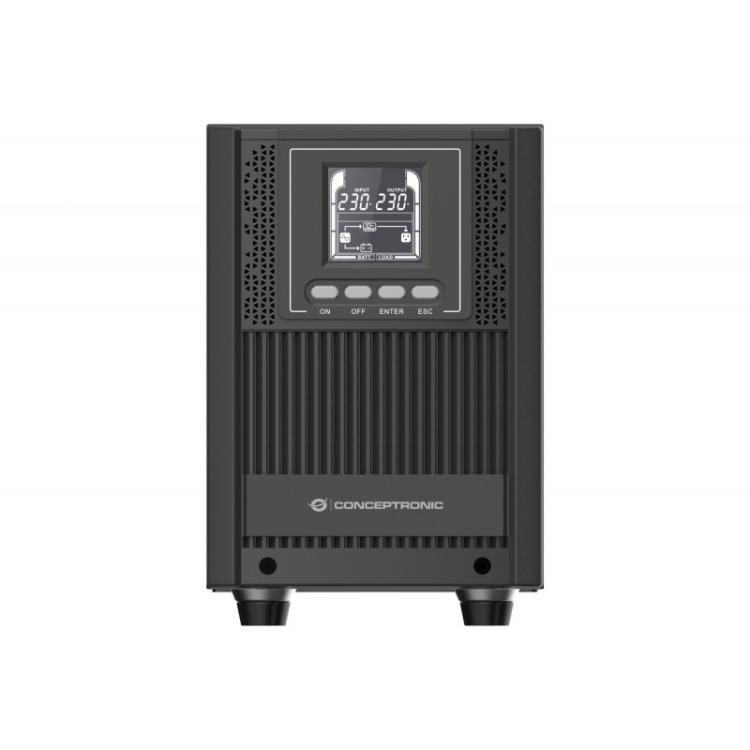 Conceptronic - ZEUS52E2K sistema de alimentación ininterrumpida (UPS) Doble conversión (en línea) 2 kVA 1800 W 6 salidas AC