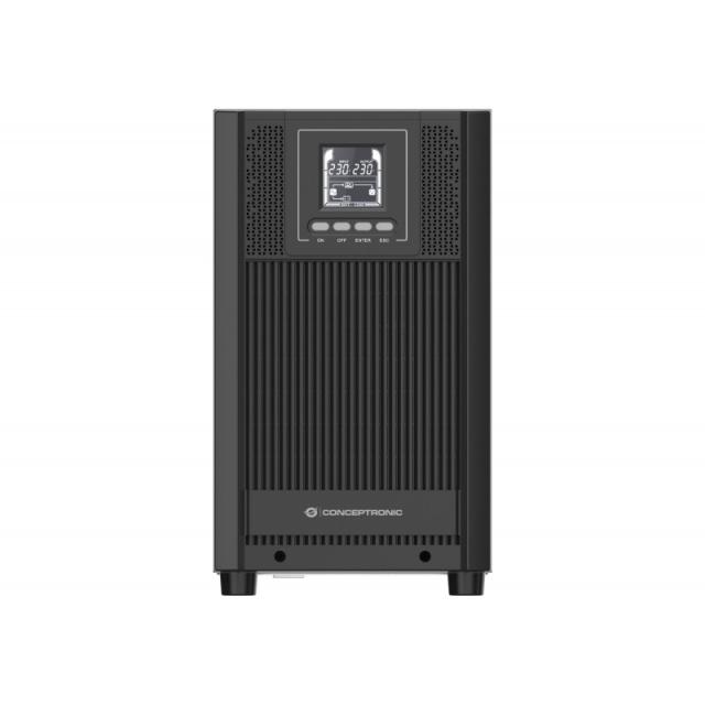 Conceptronic - ZEUS52E3K sistema de alimentación ininterrumpida (UPS) Doble conversión (en línea) 3 kVA 2700 W 5 salidas AC