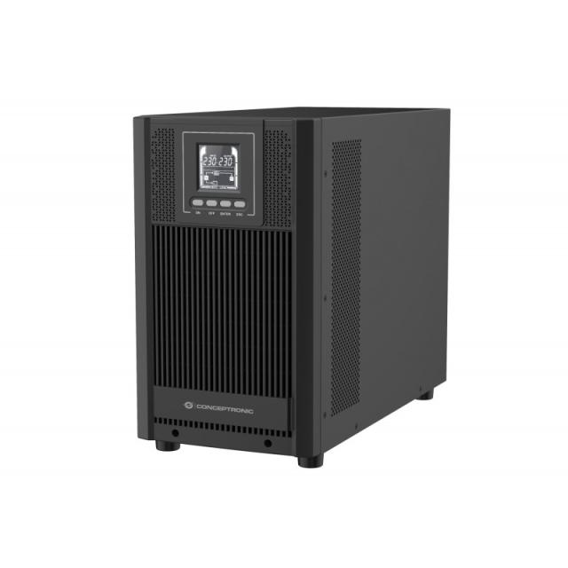 Conceptronic - ZEUS52E3K sistema de alimentación ininterrumpida (UPS) Doble conversión (en línea) 3 kVA 2700 W 5 salidas AC