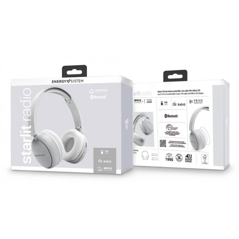 Energy Sistem - Starlit Radio Auriculares Inalámbrico Diadema Llamadas/Música USB Tipo C Bluetooth Blanco