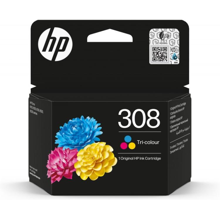 HP - Cartucho de Tinta Original 308 tricolor