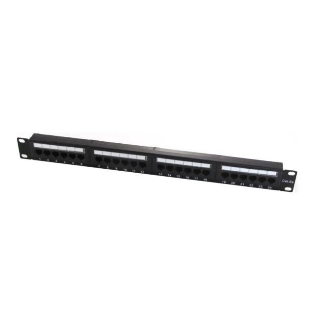 WP - 19" Patch Panel Cat.6a UTP 24 RJ45 ports 1U