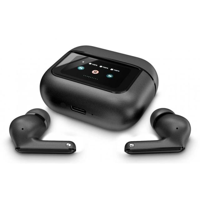 Energy Sistem - Display ANC Auriculares True Wireless Stereo (TWS) Dentro de oído Llamadas/Música USB Tipo C Bluetooth Negro