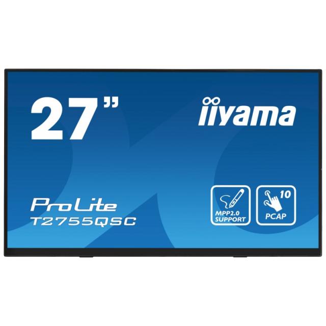 iiyama - ProLite T2755QSC-B1 pantalla para PC 68,6 cm (27") 2560 x 1440 Pixeles Quad HD LCD Pantalla táctil Negro