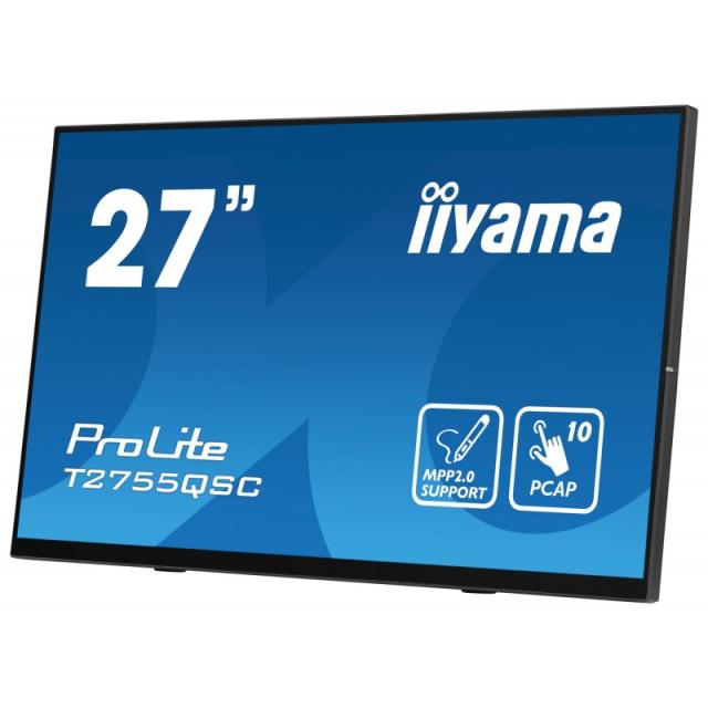 iiyama - ProLite T2755QSC-B1 pantalla para PC 68,6 cm (27") 2560 x 1440 Pixeles Quad HD LCD Pantalla táctil Negro