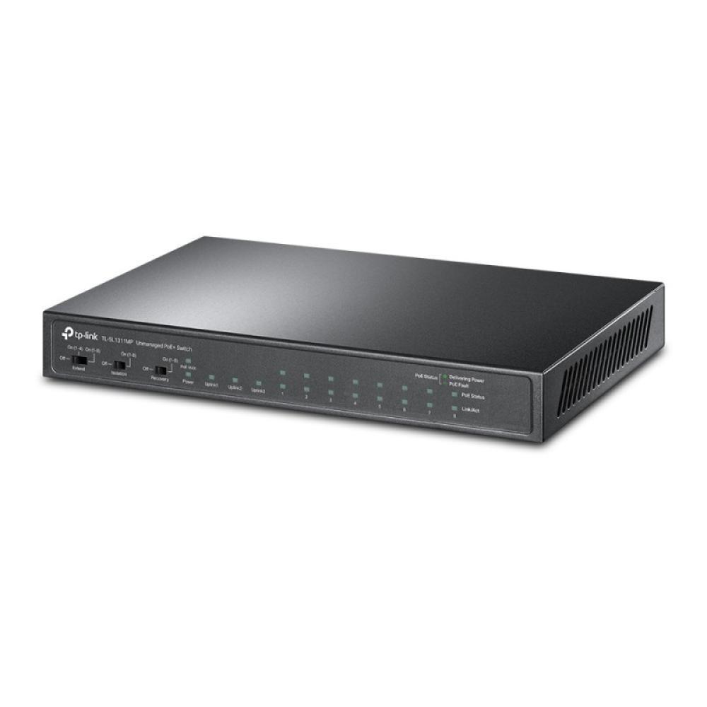 TP-Link - TL-SL1311MP switch No administrado Fast Ethernet (10/100) Energía sobre Ethernet (PoE) Negro