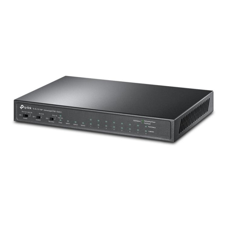 TP-Link - TL-SL1311MP switch No administrado Fast Ethernet (10/100) Energía sobre Ethernet (PoE) Negro