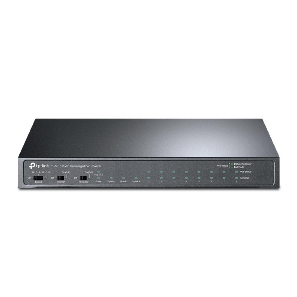 TP-Link - TL-SL1311MP switch No administrado Fast Ethernet (10/100) Energía sobre Ethernet (PoE) Negro