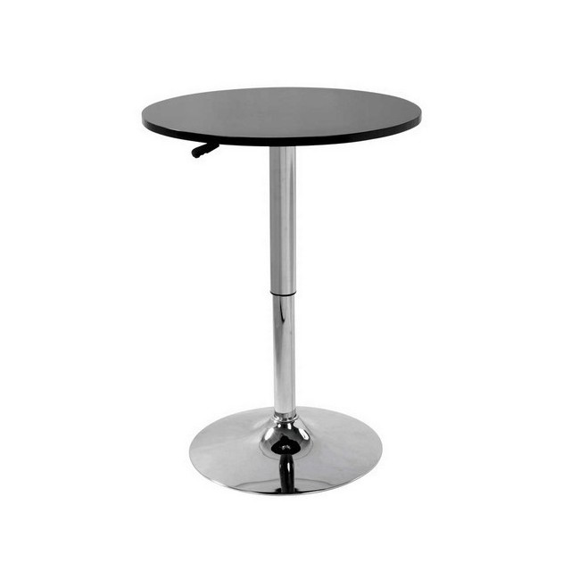 Mesa MABEL, graduable, tapa soft negra