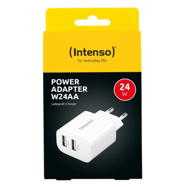 Intenso - POWER ADAPTER 2XUSB-A/7802412 Universal Blanco Corriente alterna Interior