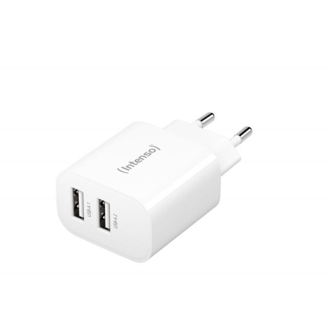 Intenso - POWER ADAPTER 2XUSB-A/7802412 Universal Blanco Corriente alterna Interior