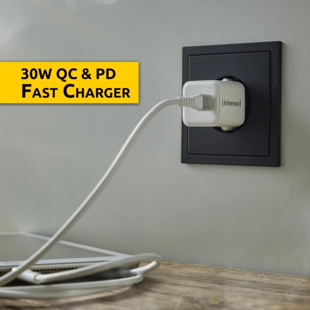 Intenso - 7803042 cargador de dispositivo móvil Universal Blanco Corriente alterna Carga rápida Interior