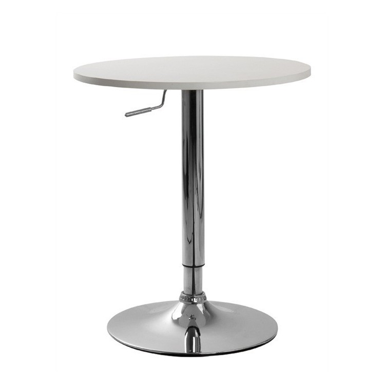 Mesa MABEL, graduable, tapa soft blanca