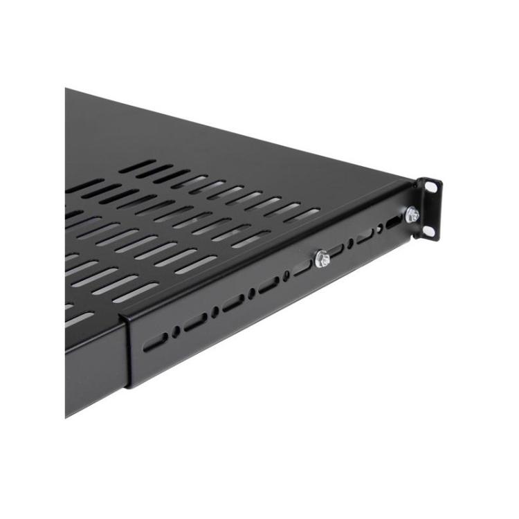 StarTech.com - Estante Bandeja 1U Ventilada Ajustable para Montaje en Rack de Servidores - 150kg - de 19,5 a 38in (49,5 a 96,5cm