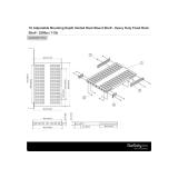 StarTech.com - Estante Bandeja 1U Ventilada Ajustable para Montaje en Rack de Servidores - 150kg - de 19,5 a 38in (49,5 a 96,5cm