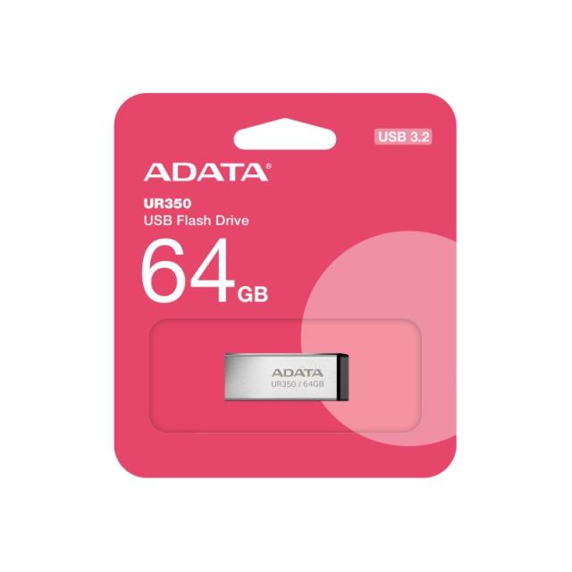 ADATA - UR350 unidad flash USB 64 GB USB tipo A 3.2 Gen 1 (3.1 Gen 1) Negro