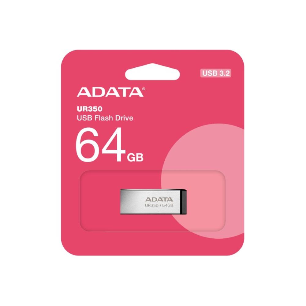 ADATA - UR350 unidad flash USB 64 GB USB tipo A 3.2 Gen 1 (3.1 Gen 1) Negro