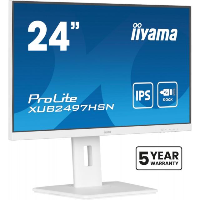 iiyama - ProLite XUB2497HSN-W2 pantalla para PC 60,5 cm (23.8") 1920 x 1080 Pixeles Full HD LED Blanco