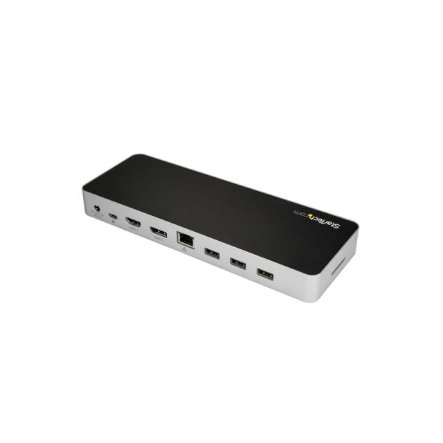 StarTech.com - Dock USB C para 2 Monitores 4K 30Hz con HDMI y DisplayPort - Entrega de Potencia 60W - SD - Hub 4x Puertos USB-A