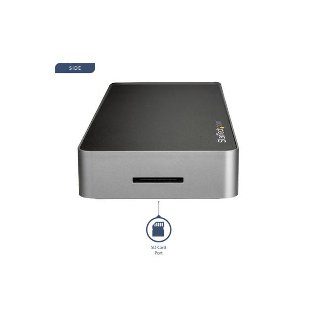 StarTech.com - Dock USB C para 2 Monitores 4K 30Hz con HDMI y DisplayPort - Entrega de Potencia 60W - SD - Hub 4x Puertos USB-A