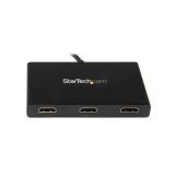 StarTech.com - Adaptador Multimonitor de 3 Puertos - Divisor Splitter de Vídeo DisplayPort a 3x HDMI - Hub MST DP a HDMI -1080p