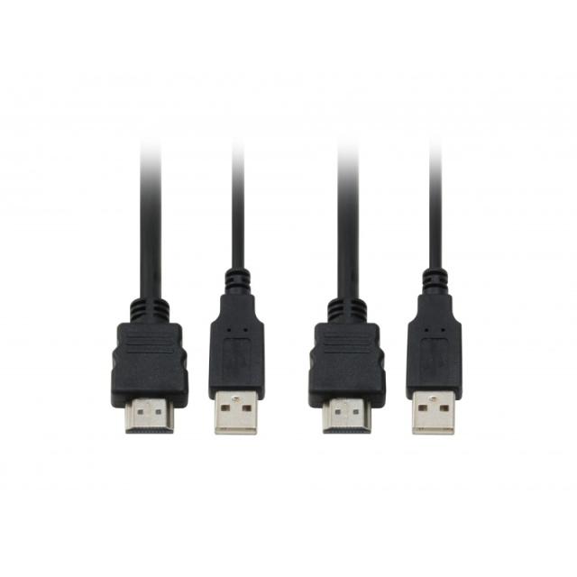 LevelOne - KVM de 2 puertos, HDMI, USB