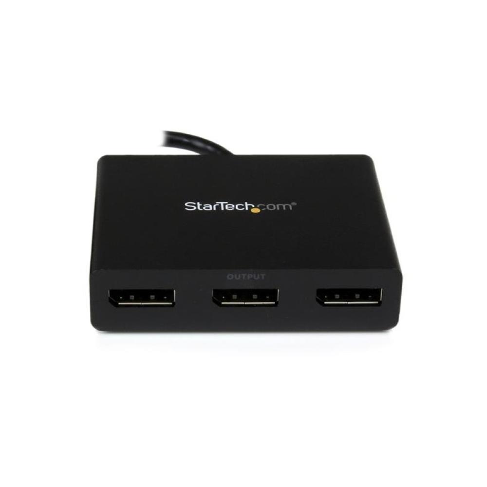 StarTech.com - Hub MST de 3 Puertos DisplayPort 1.2 - Divisor Splitter DP de 3 Monitores - Adaptador DP a 2x DisplayPort 4K 30Hz