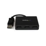 StarTech.com - Hub MST de 3 Puertos DisplayPort 1.2 - Divisor Splitter DP de 3 Monitores - Adaptador DP a 2x DisplayPort 4K 30Hz