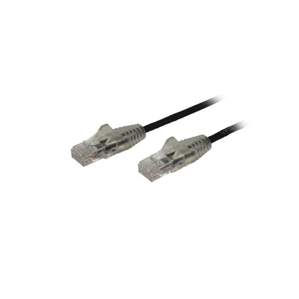 StarTech.com - Cable Cat6 de 3m - Delgado - con Conectores RJ45 sin Enganches - Negro