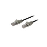StarTech.com - Cable Cat6 de 3m - Delgado - con Conectores RJ45 sin Enganches - Negro