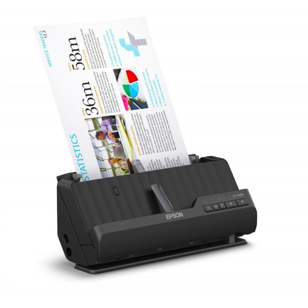 Epson - ES-C320W ADF + escáner alimentado por hojas 600 x 600 DPI A4 Negro