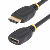 StarTech.com - Cable HDMI 2.0 de Extensión Alargador de 3ft (1m) - Cable HDMI de Alta Velocidad Ahorrador de Puertos - 4K 60Hz -