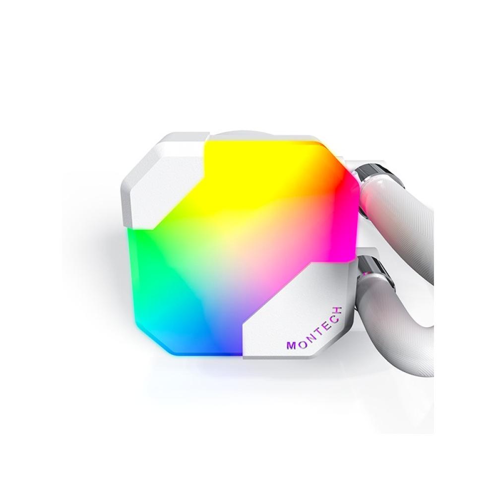 Montech - HyperFlow ARGB 240 Procesador Sistema de refrigeración líquida todo en uno 12 cm Blanco 1 pieza(s)