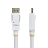 StarTech.com - Cable DisplayPort 1.2 Certificado VESA Blanco de 1,8m - Cable DP 1.2 para Monitor - 4K 60Hz - 21,6Gbps - con Pest