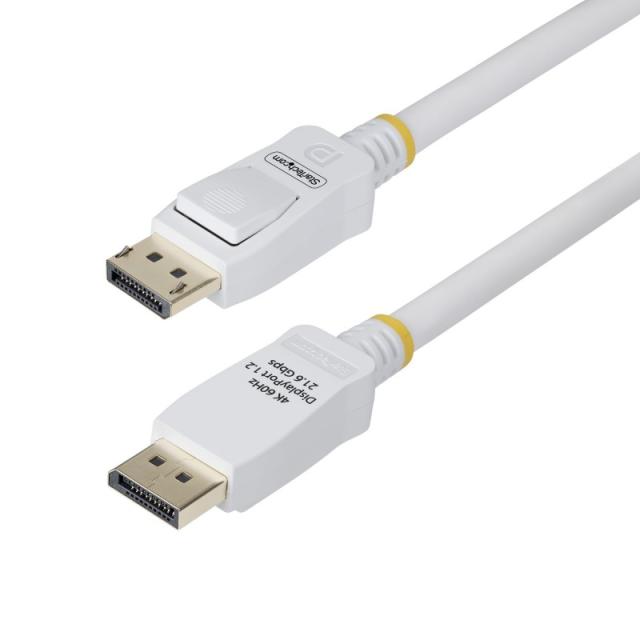 StarTech.com - Cable DisplayPort 1.2 Certificado VESA Blanco de 1,8m - Cable DP 1.2 para Monitor - 4K 60Hz - 21,6Gbps - con Pest