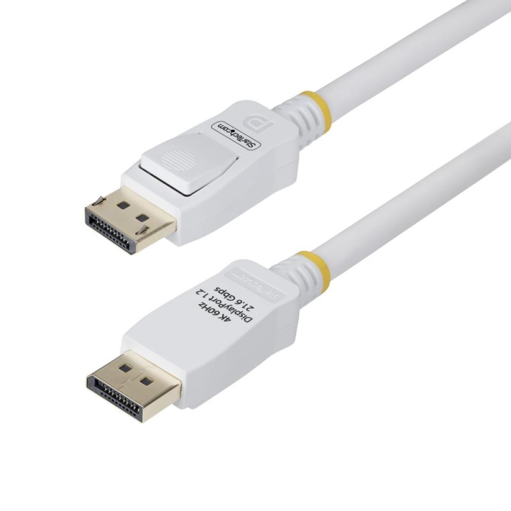 StarTech.com - Cable DisplayPort 1.2 Certificado VESA Blanco de 1,8m - Cable DP 1.2 para Monitor - 4K 60Hz - 21,6Gbps - con Pest