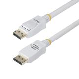 StarTech.com - Cable DisplayPort 1.2 Certificado VESA Blanco de 1,8m - Cable DP 1.2 para Monitor - 4K 60Hz - 21,6Gbps - con Pest
