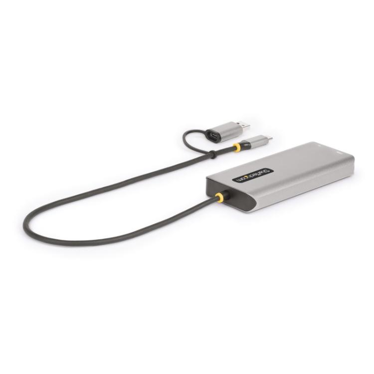 StarTech.com - Adaptador Multipuertos USB-C - HDMI Doble (4K30Hz/1080p60Hz) - Hub Ladrón 3x USB-A - Mini Docking Station de Viaj