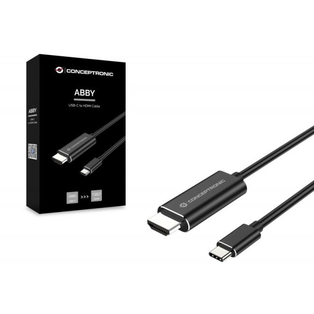 Conceptronic - ABBY04B adaptador de cable de vídeo 2 m USB Tipo C HDMI