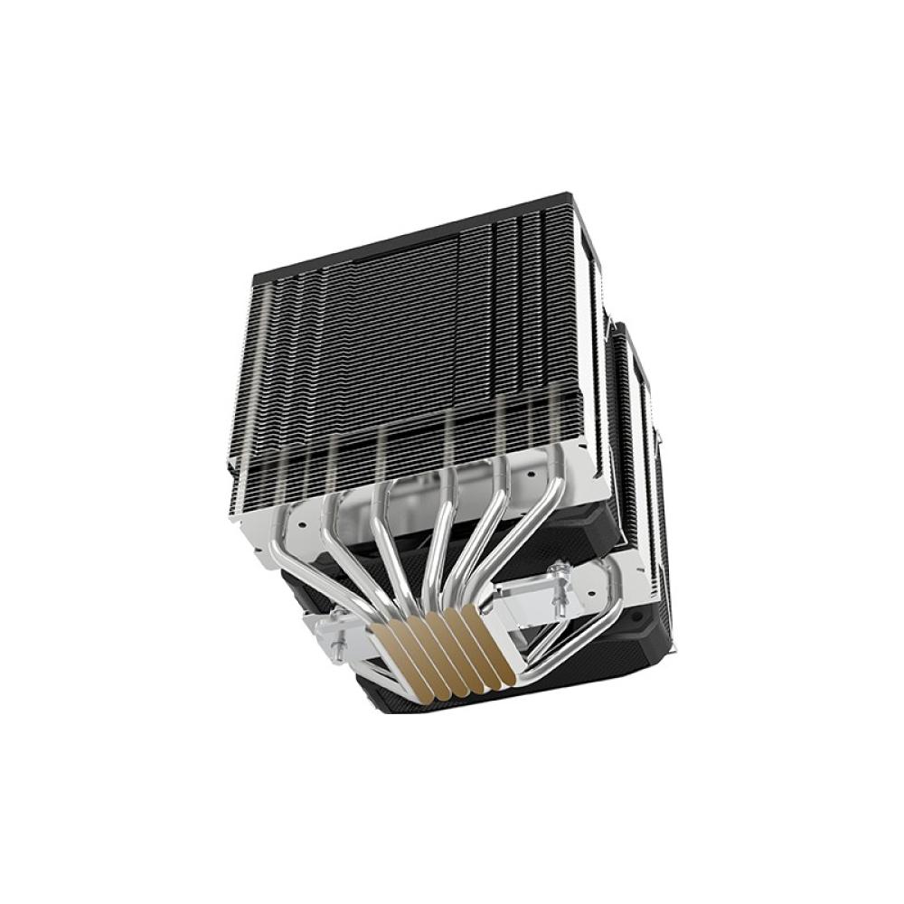 Mars Gaming - MCPU-XU6, Disipador CPU Doble Torre, TDP 350W, 2x Ventiladores de Aspas Híbridas y Rodamiento FDB de Cobre Hiperba