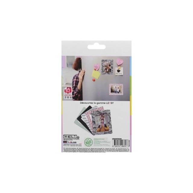 T''nB - LSMAGFRAM2 marco magnético 10 x 15 cm Negro, Gris, Rosa, Turquesa, Blanco
